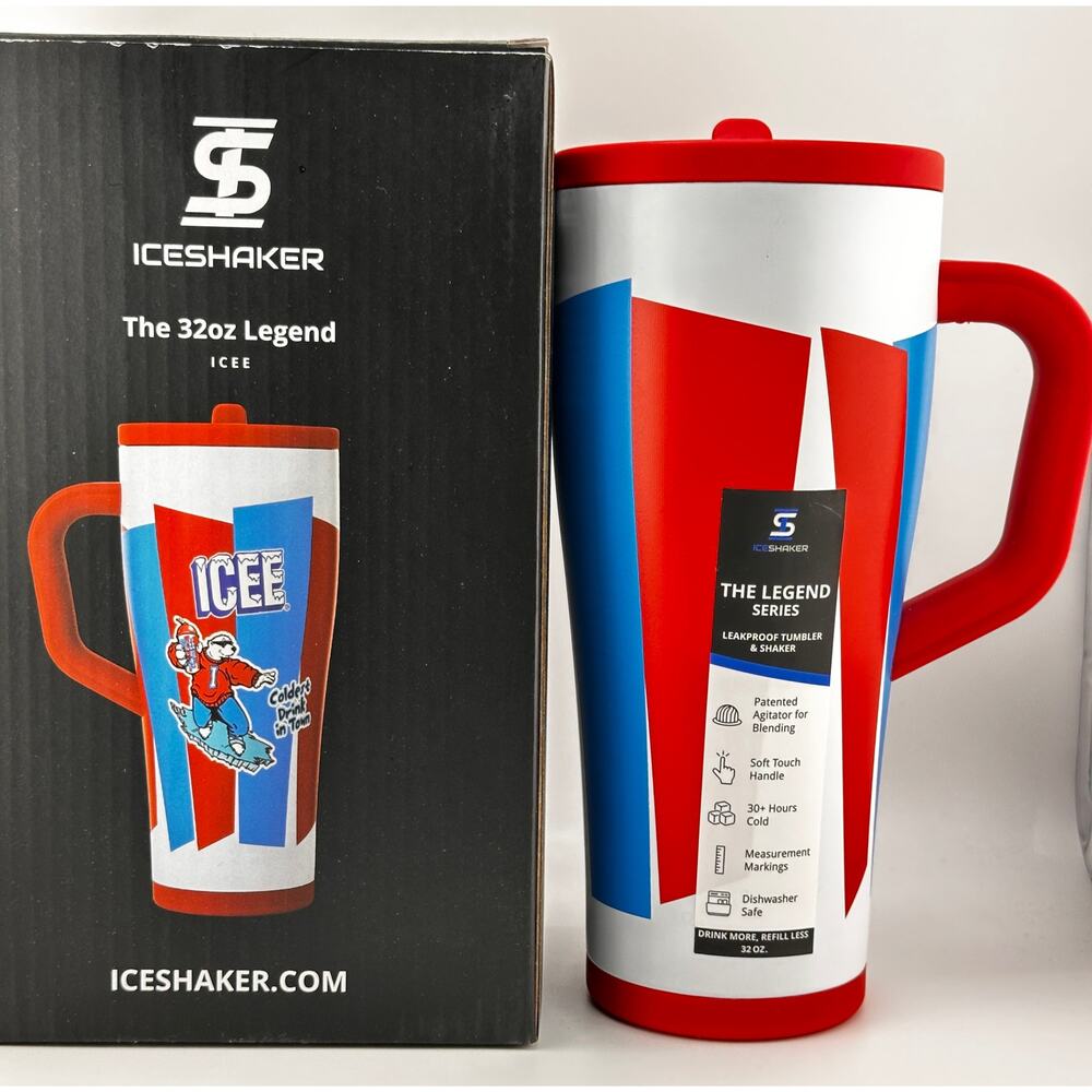ICE SHAKER 32 oz Legend Series Shaker Bottle, ICEE, *small flaw